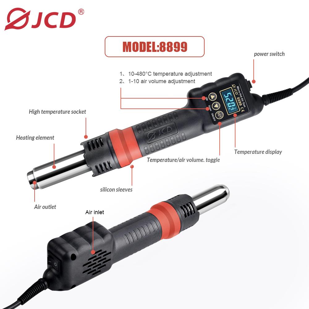 JCD 8899 2 in 1 Soldering Stat - 2 In 1 Soldering Rework Station 750W review and price