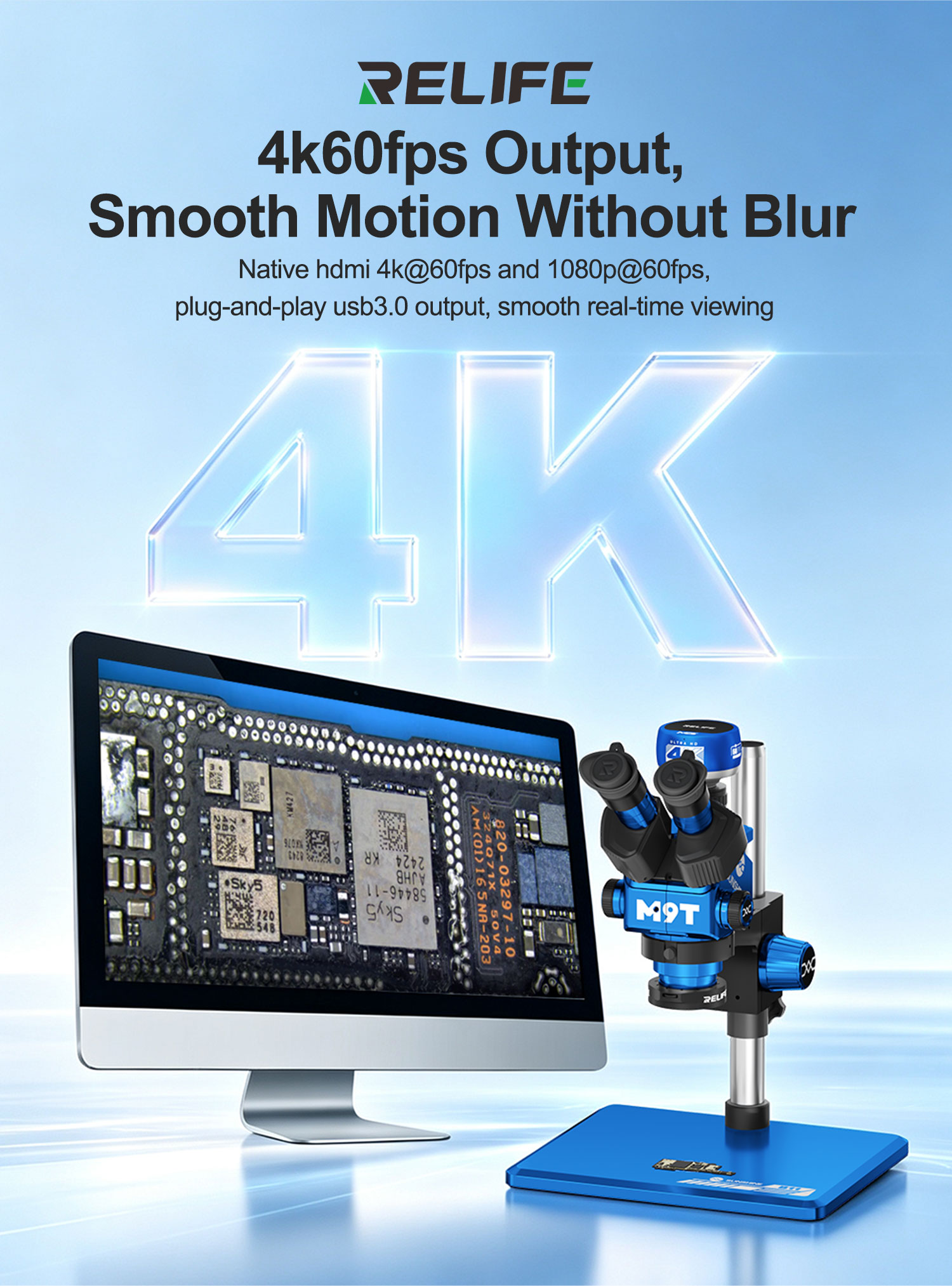 RELIFE MC5 4K 60FPS Microscope - 4K Microscope Camera Sony Sensor review and price