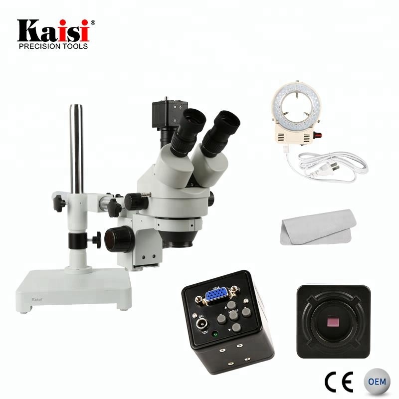 Kaisi 7X-45X Digital Zoom PCB  - Trinocular Stereo Microscope 7X-45X review and price